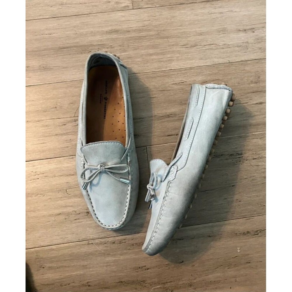 Mercanti Fiorentini made in Brazil tie leather cream women’s loafers size 9.5
